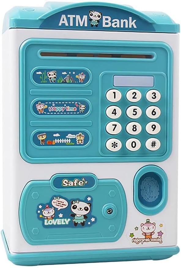 Electronic ATM Piggy Bank for Kids – Password & Fingerprint Lock Money Saving Box 3