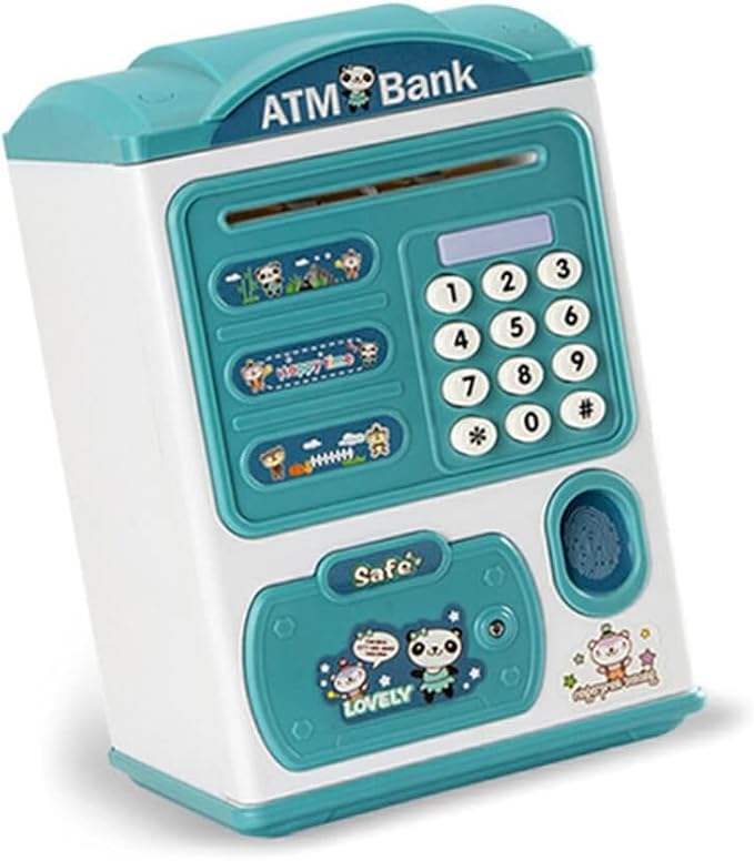 Electronic ATM Piggy Bank for Kids – Password & Fingerprint Lock Money Saving Box 4
