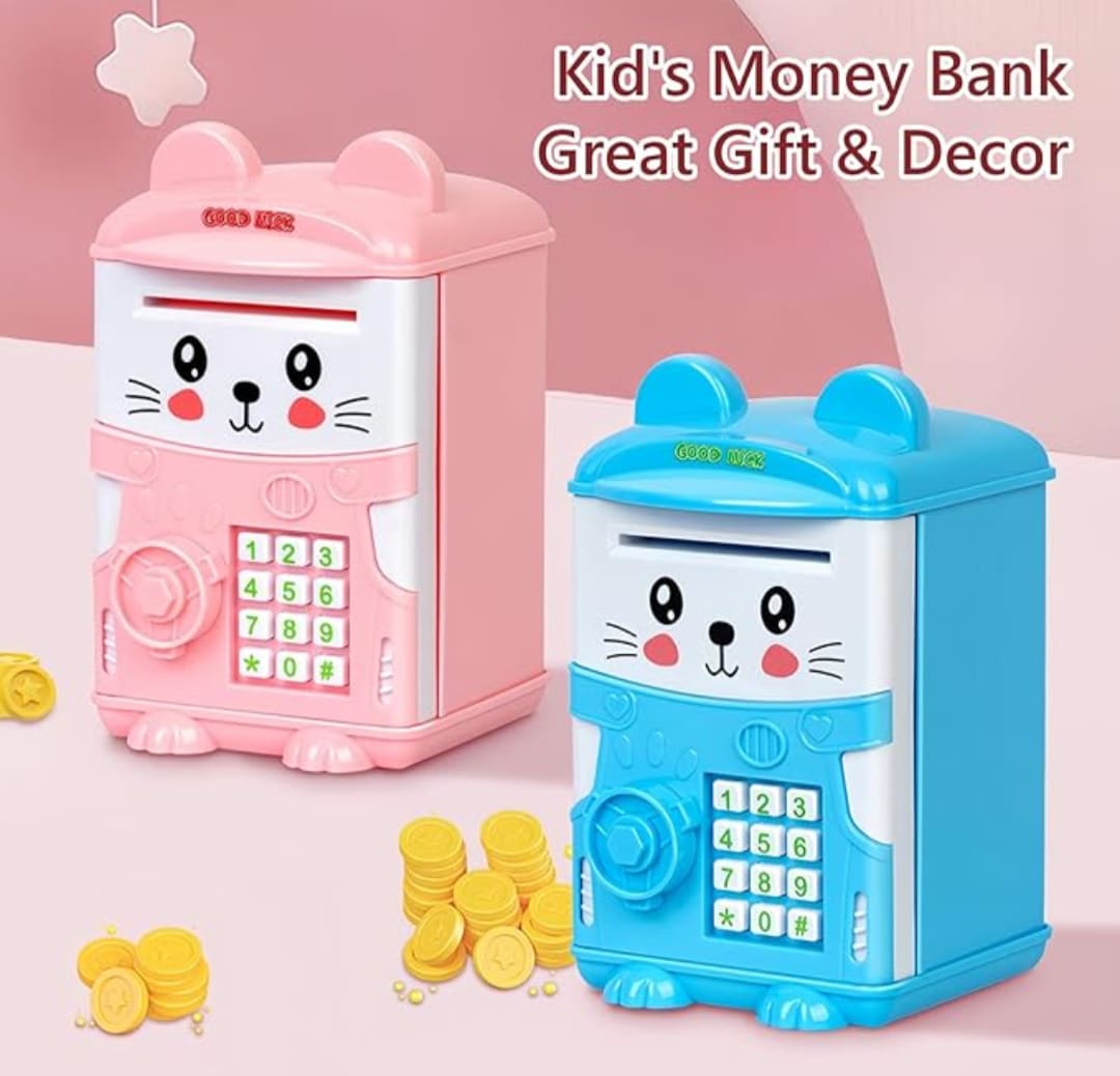 Electronic ATM Piggy Bank for Kids – Password & Fingerprint Lock Money Saving Box 7