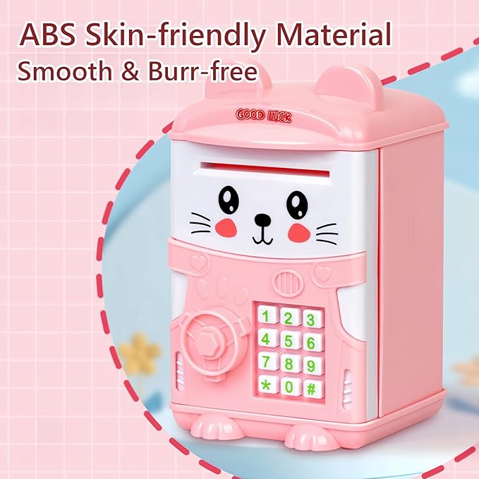 Electronic ATM Piggy Bank for Kids – Password & Fingerprint Lock Money Saving Box 9