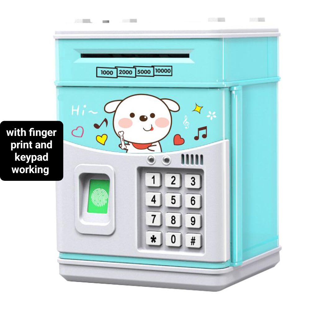 Electronic ATM Piggy Bank for Kids – Password & Fingerprint Lock Money Saving Box 10