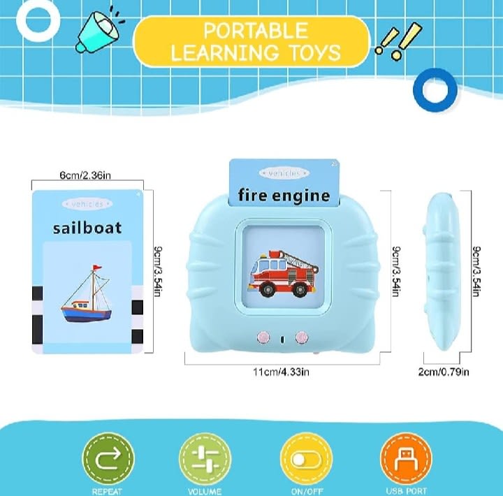 Talking Flash Card Learning Device for Kids – 112 Cards & 224 Words Educational Toy 5