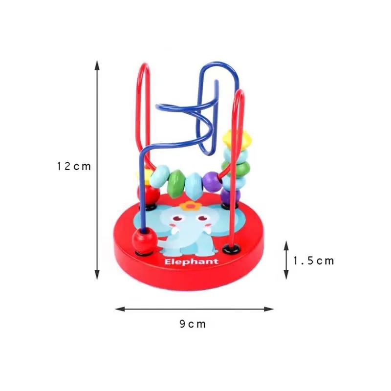 Montessori Wooden Bead Maze Toy for Babies – Circle Wire Roller Coaster Puzzle 3