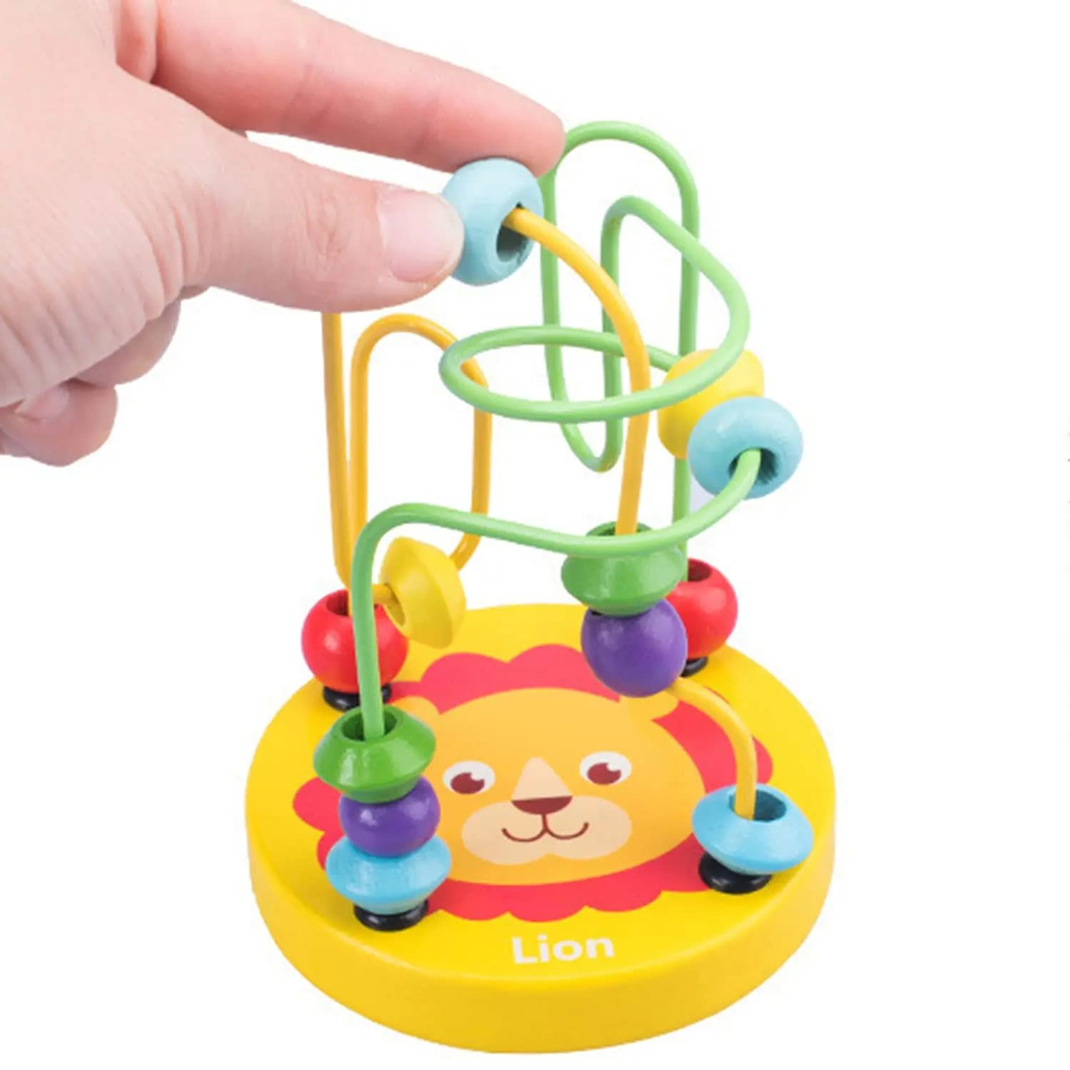 Montessori Wooden Bead Maze Toy for Babies – Circle Wire Roller Coaster Puzzle 6