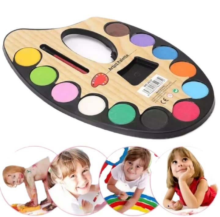 Galaxy Toys Kids Painting Set with Brush – Water Paints Art Kit for Children