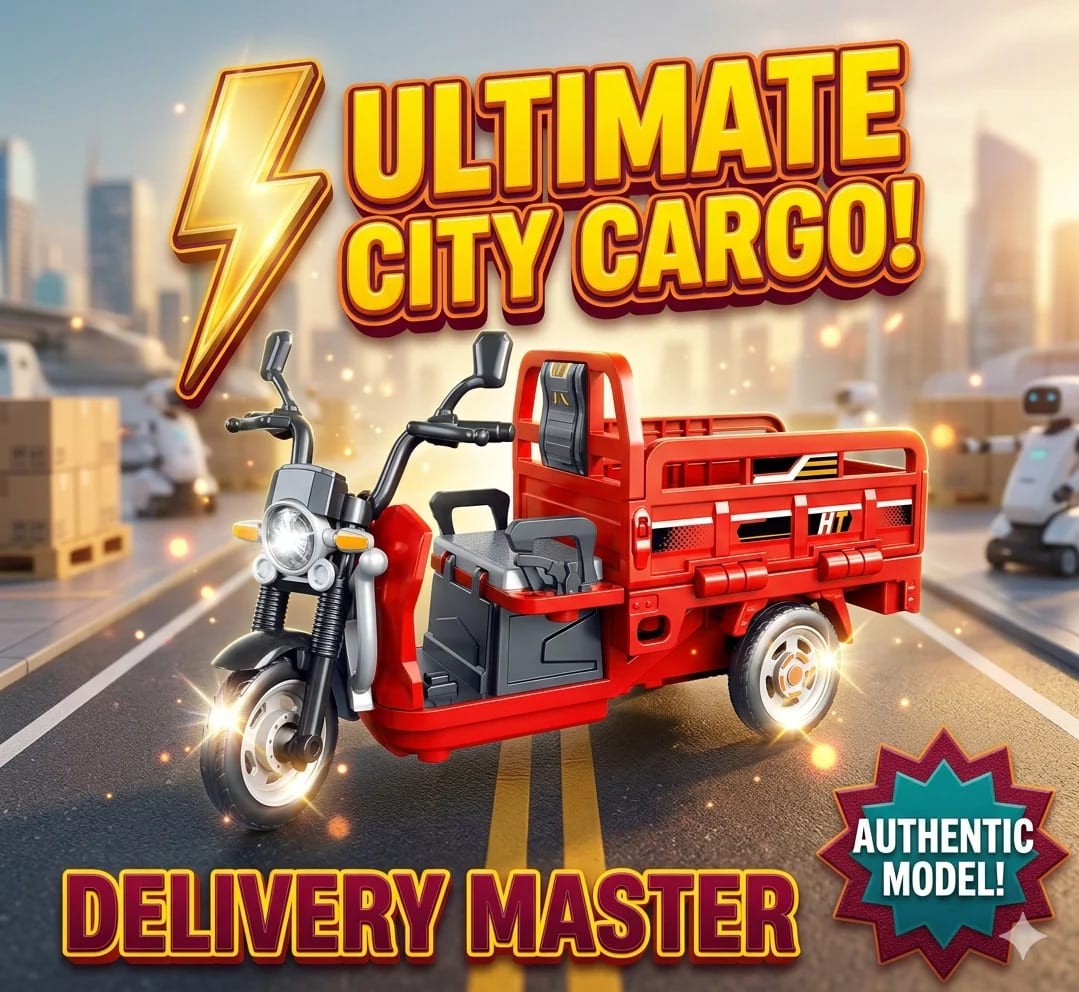 1:15 Scale Diecast Loader Rickshaw with Light, Sound & Smoke Effect 5