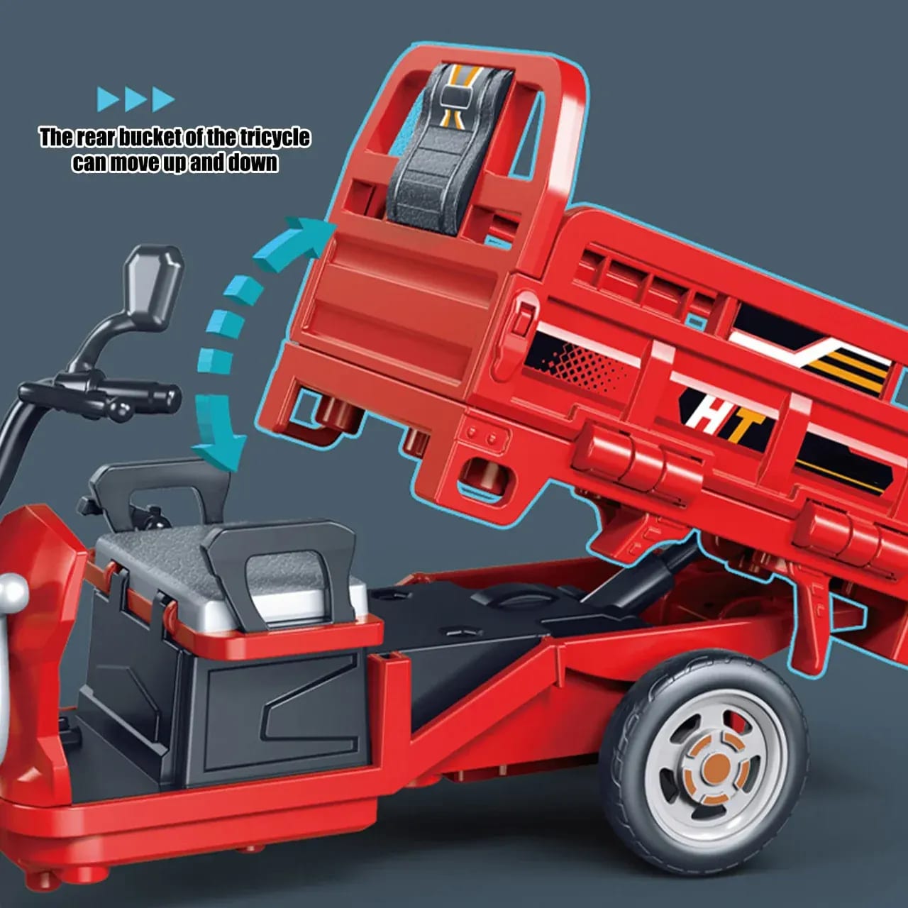 1:15 Scale Diecast Loader Rickshaw with Light, Sound & Smoke Effect 10
