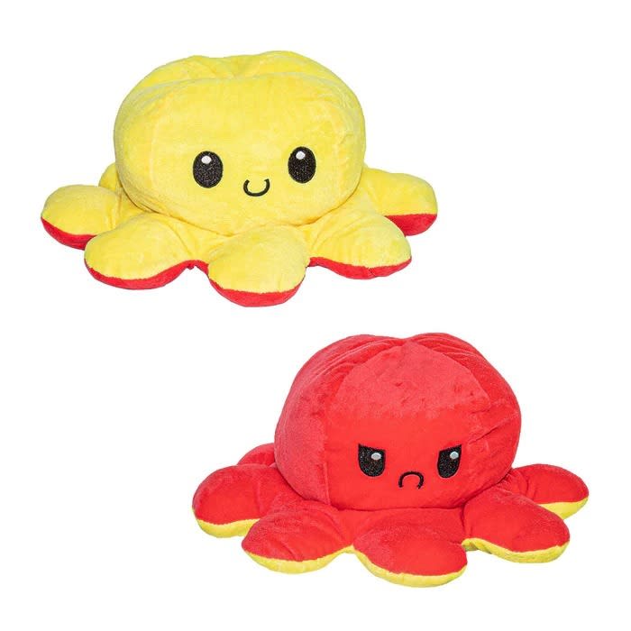 Reversible Octopus Plush Toy – Rainbow Mood Flip Stuffed Soft Pillow (Random Color) 11