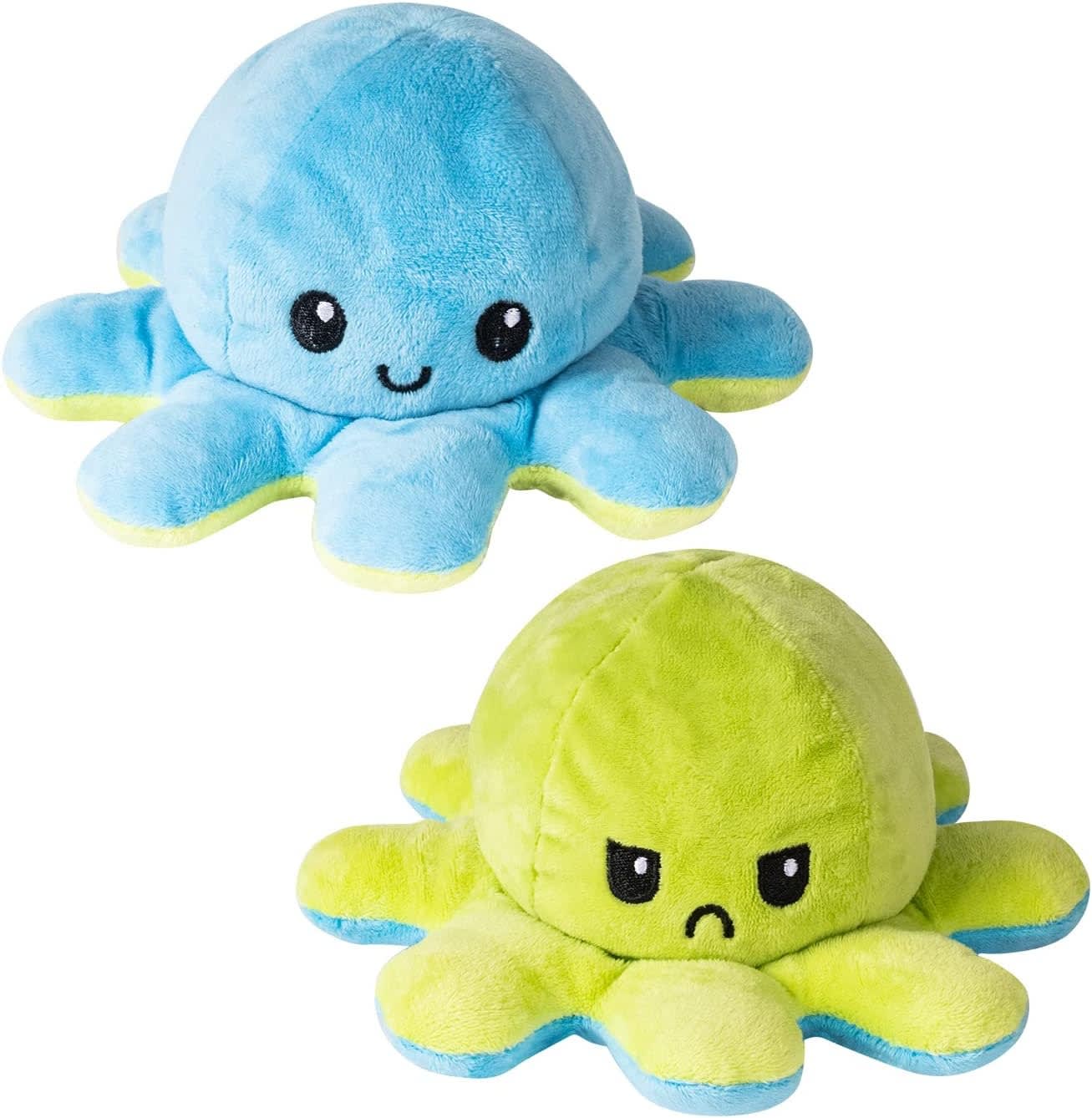 Reversible Octopus Plush Toy – Rainbow Mood Flip Stuffed Soft Pillow (Random Color) 15