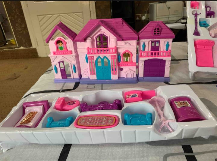 Big Doll House Beauty Villa Set for Kids – Luxury Doll Play House for Girls 7