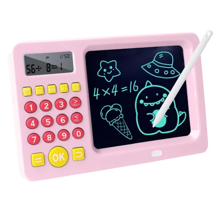 2-in-1 Math Calculator Tablet with LCD Screen for Kids
