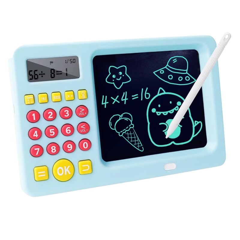 2-in-1 Math Calculator Tablet with LCD Screen for Kids 5