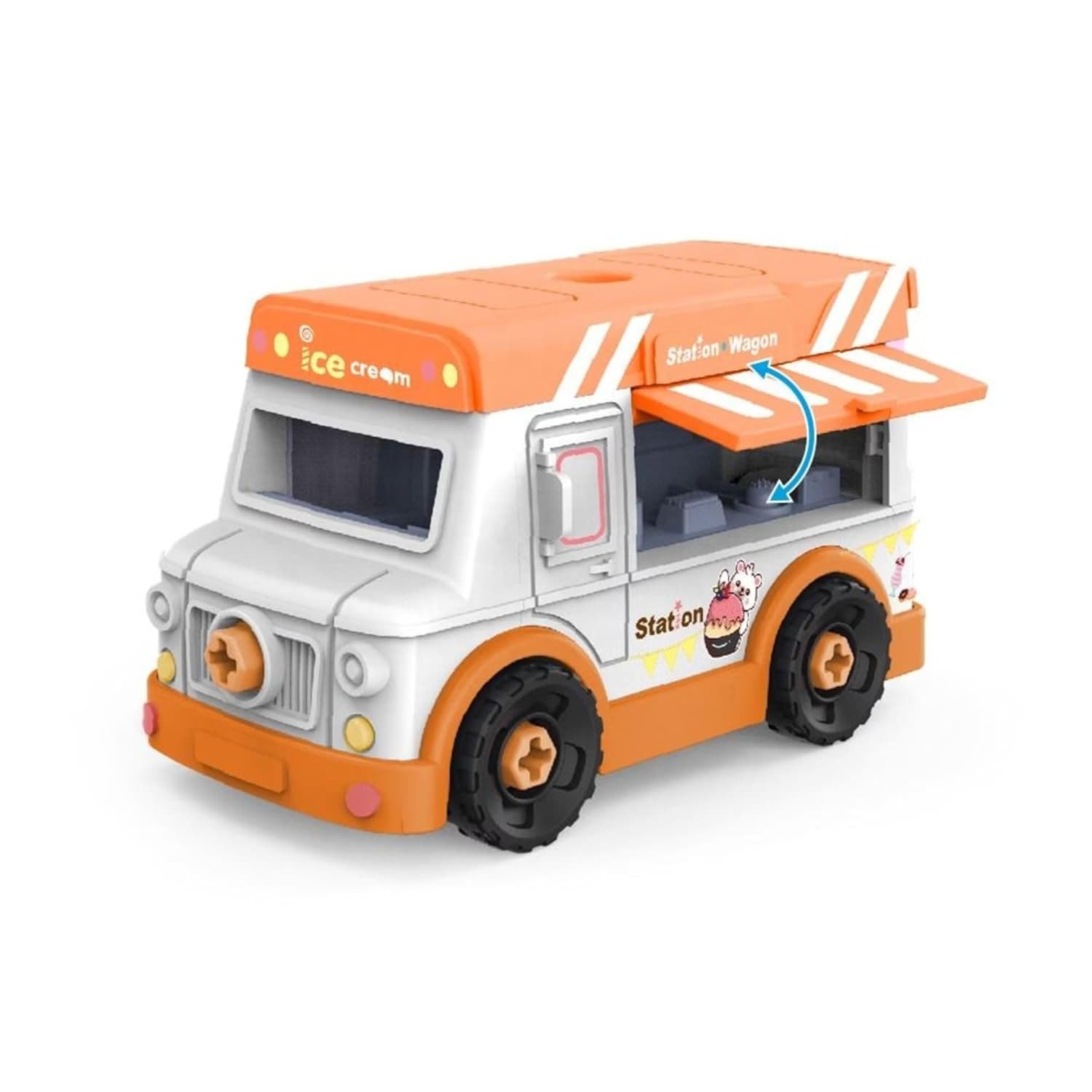 DIY Disassembly Vehicles Set – 4 Pieces Take Apart Construction Toy for Kids 6