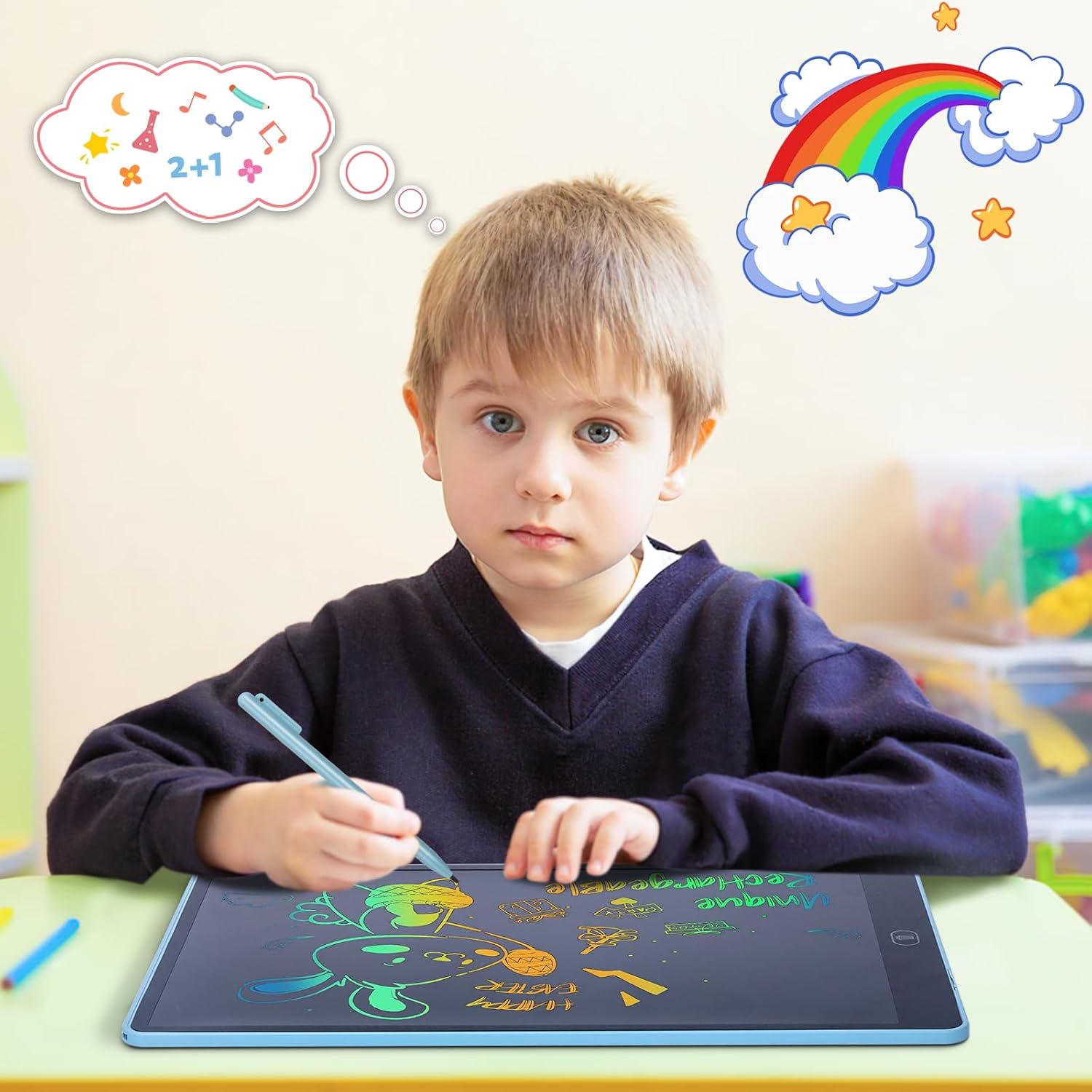 Product Name: 16" Premium Digital Drawing Tablet for Kids – Multicolor Erasable Writing Pad 6