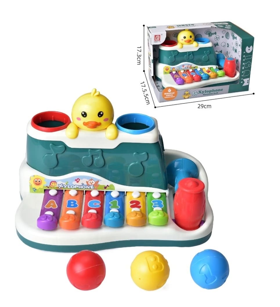 Duckling Knock Piano for Kids – Colorful Musical Learning Toy with Light & Sound alternate view