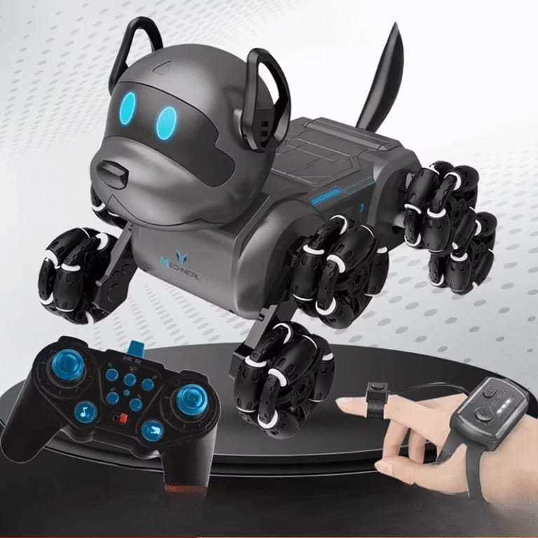 8WD RC Stunt Robot Dog with Lights, Music & Remote Control