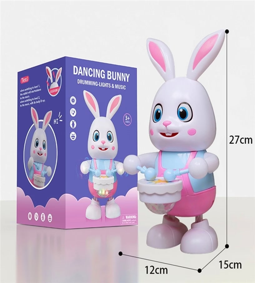 Dancing Bunny Rabbit Toy with Lights & Music – Interactive Musical Bunny for Kids