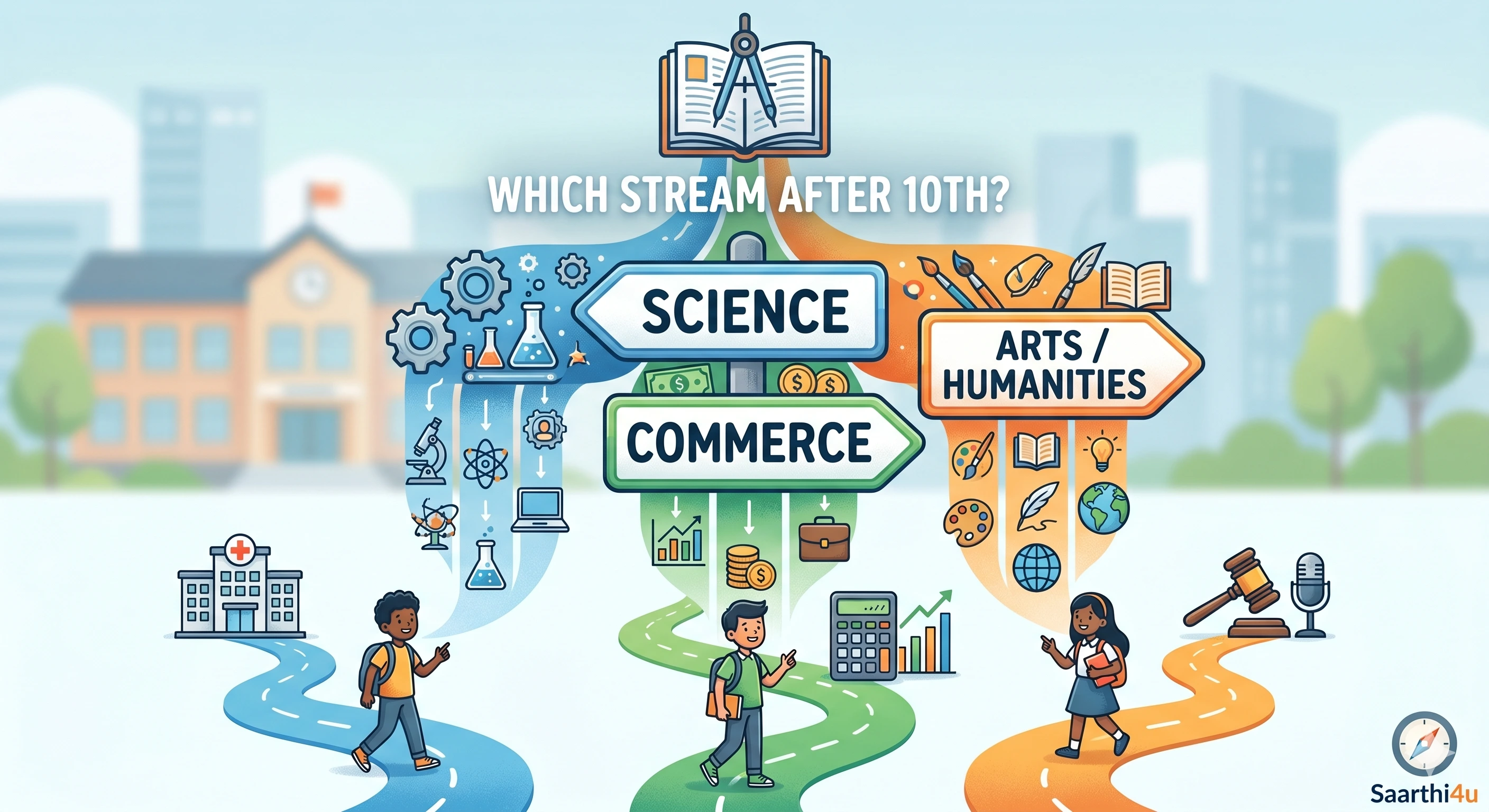Which Stream to Choose After 10th: Science, Commerce, Arts