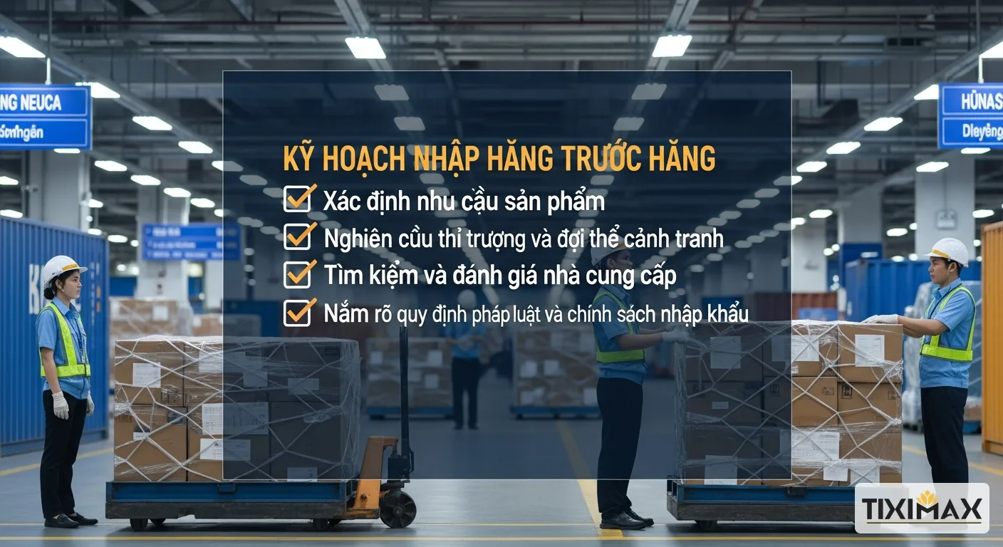 Checklist các yếu tố cần lập kế hoạch trước khi nhập hàng