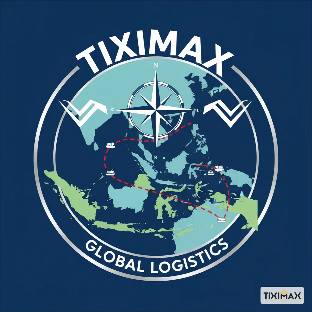 Logo Tiximax và bản đồ tuyến Indonesia - Việt Nam