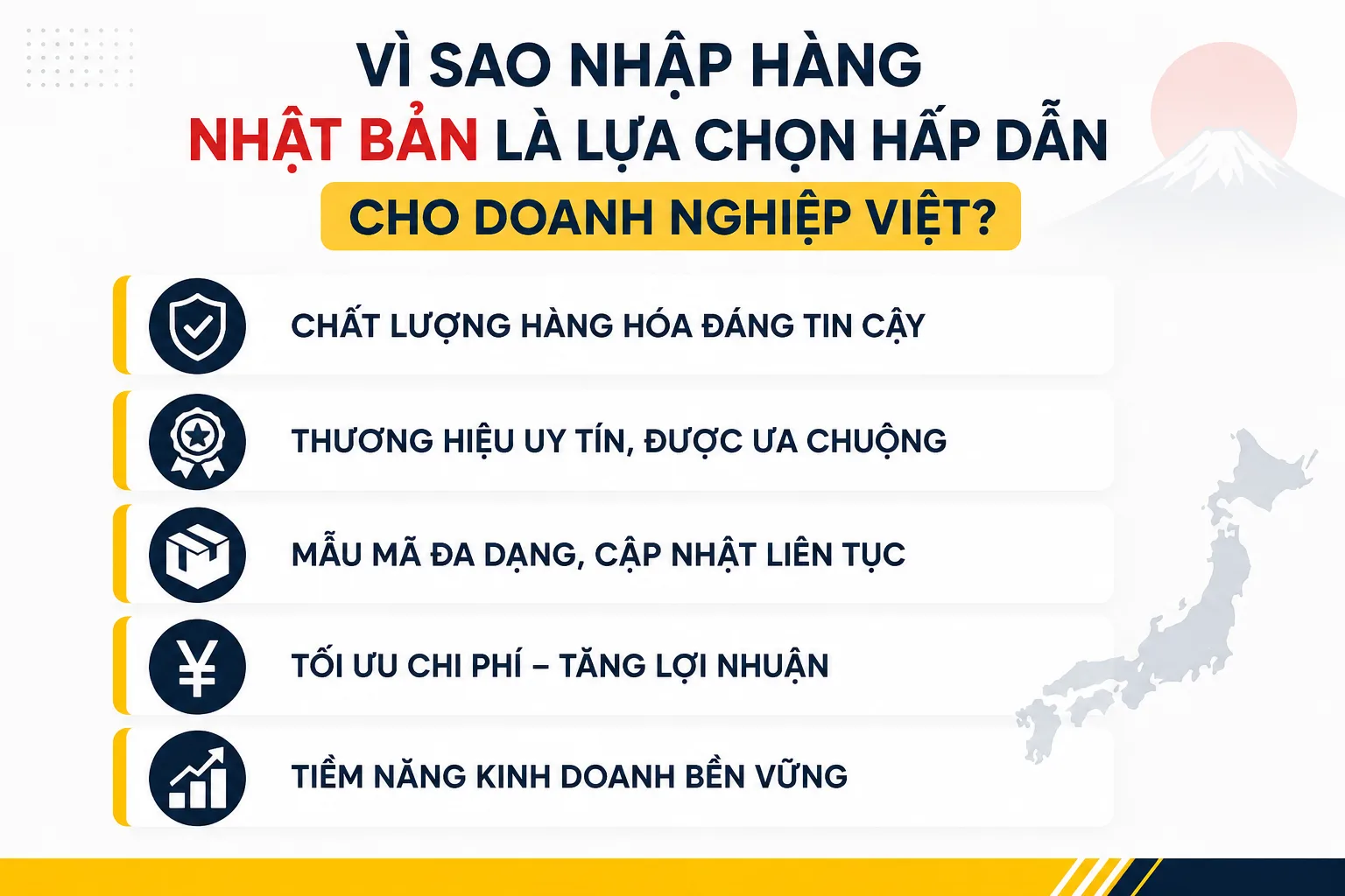 Việc tiếp cận nguồn hàng Nhật ngày càng dễ dàng hơn, tạo điều kiện cho các doanh nghiệp vừa và nhỏ mở rộng kinh doanh.