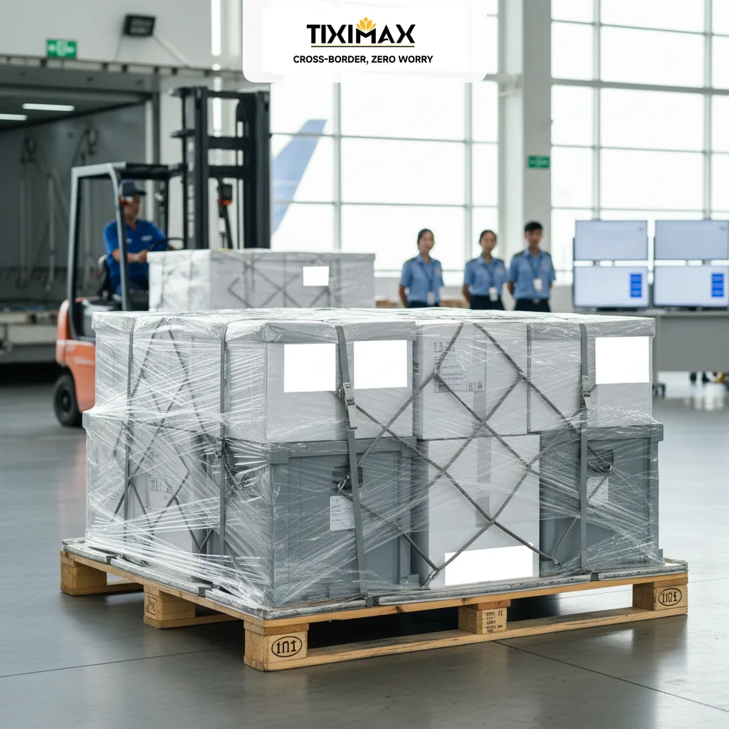 các phương thức vận chuyển hàng quốc tế: hàng hóa đóng gói cẩn thận trong nhà kho