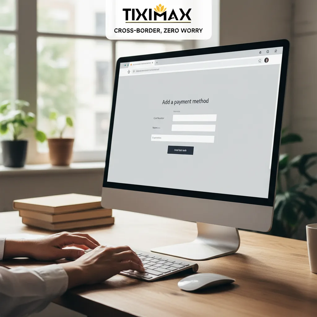 Màn hình mua hàng trên amazon bằng thẻ visa