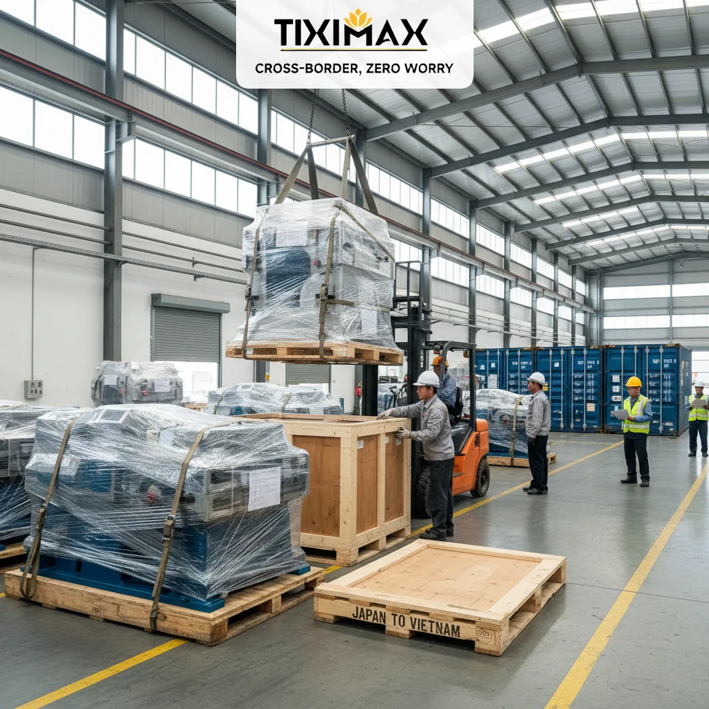 Nhiều thùng hàng đóng gói cẩn thận trong kho logistics.