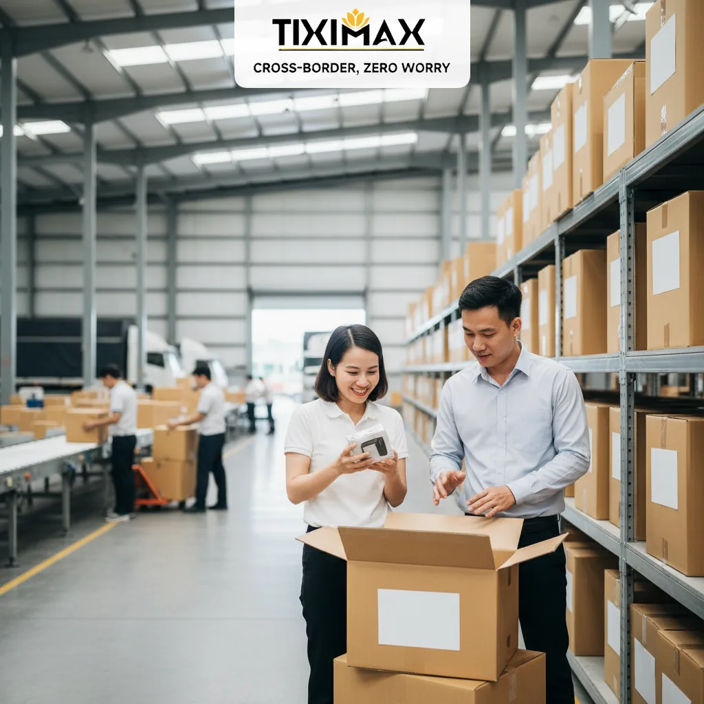 Nhân viên kho vận kiểm tra mua hàng eBay từ Trung Quốc về Việt Nam