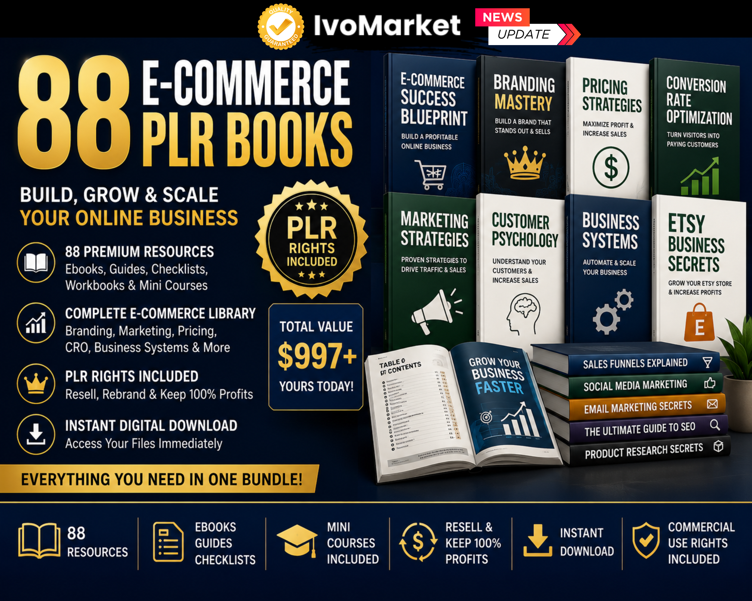 88 Ecommerce PLR Books Bundle – Marketing, Branding & Business Growth