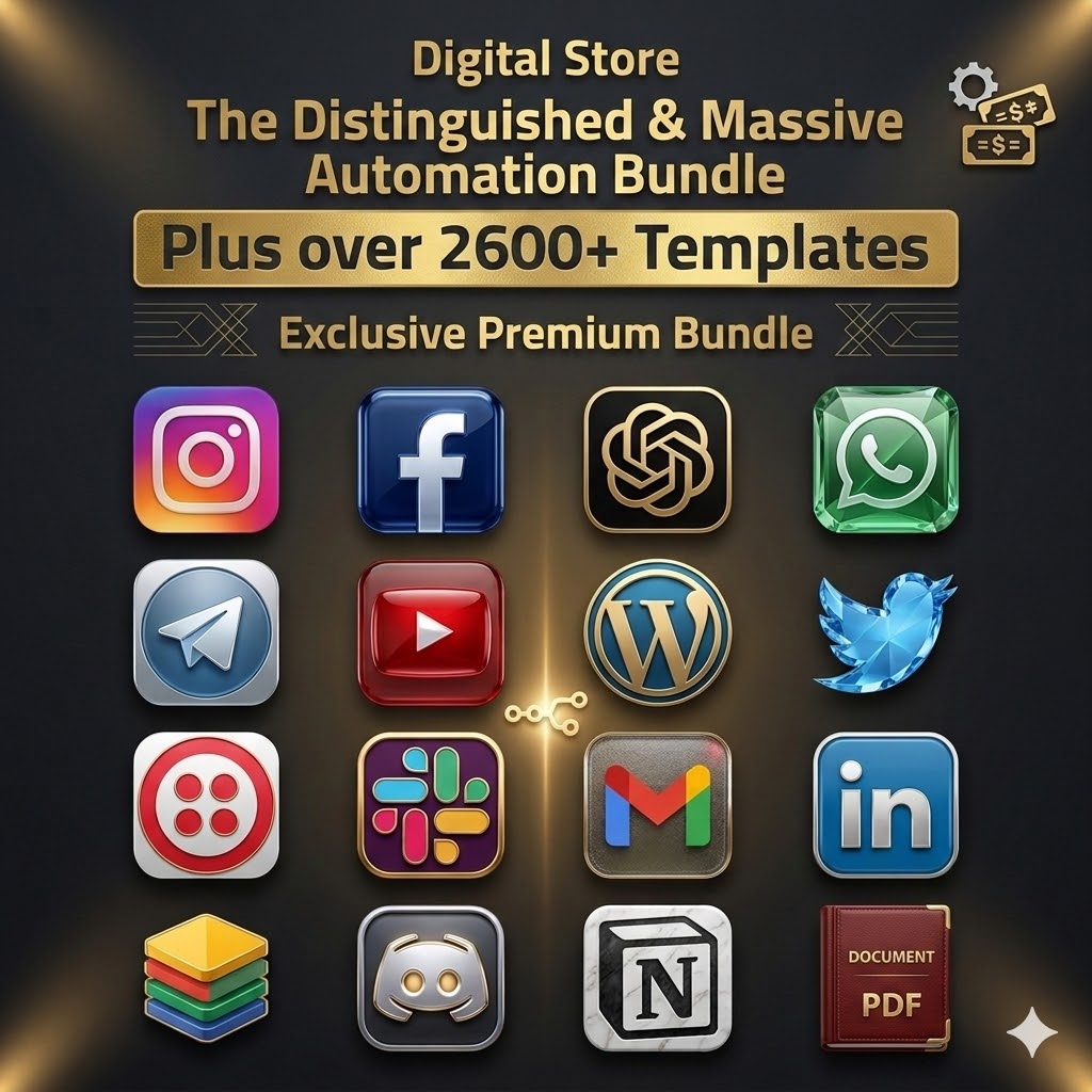 2600+ n8n Workflow Templates Mega Automation Bundle (JSON)