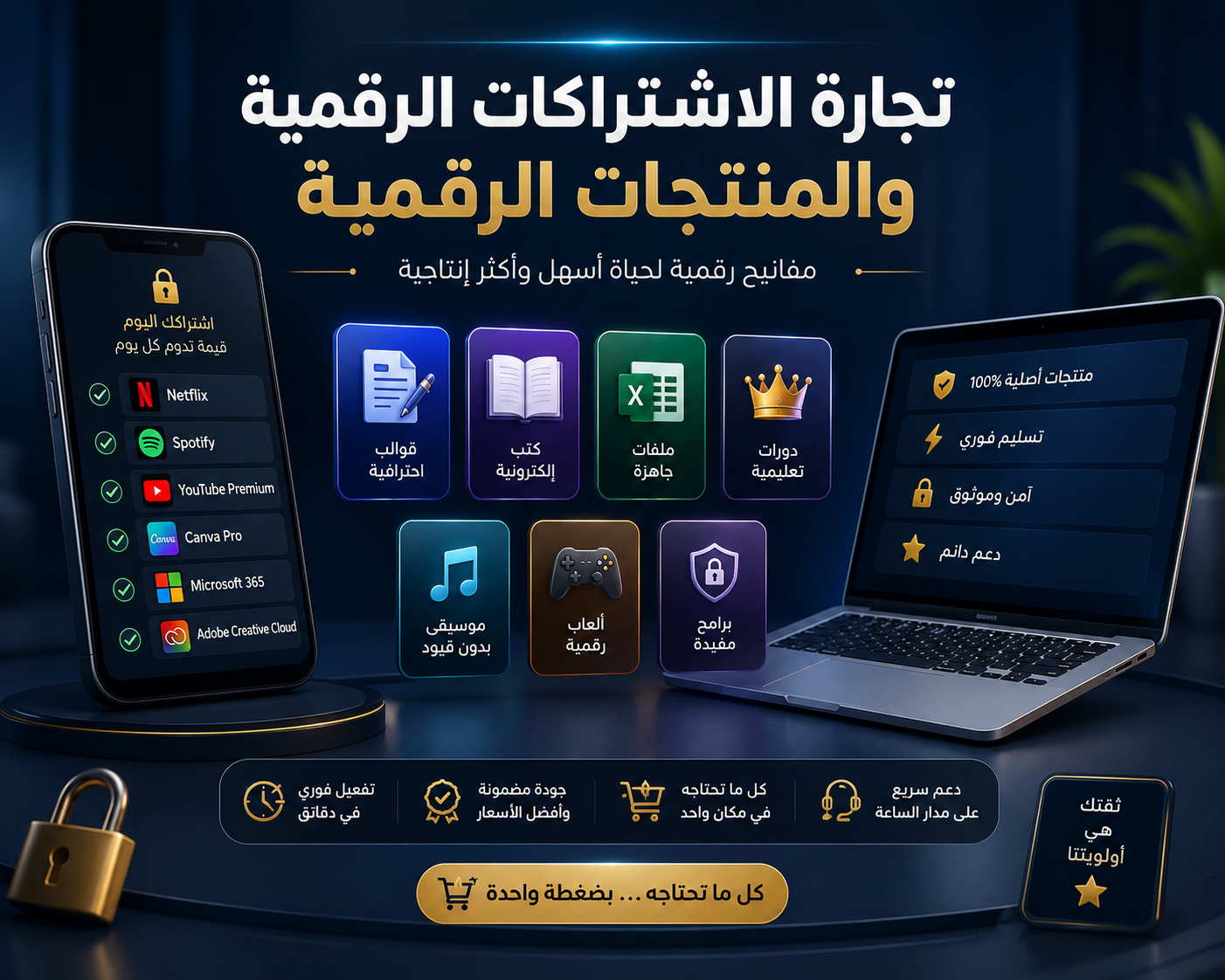 ﺗﺠﺎرة اﻻﺷﺘﺮاﻛﺎت اﻟﺮﻗﻤﻴﺔ واﻟﻤﻨﺘﺠﺎت اﻟﺮﻗﻤﻴﻪ