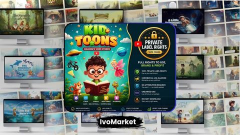 Toonimal Kids Video Stories PLR Canva Templates