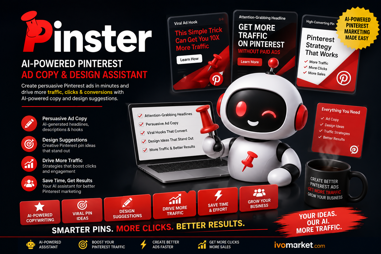 Pinterest Ad Copy AI Assistant – Pinster