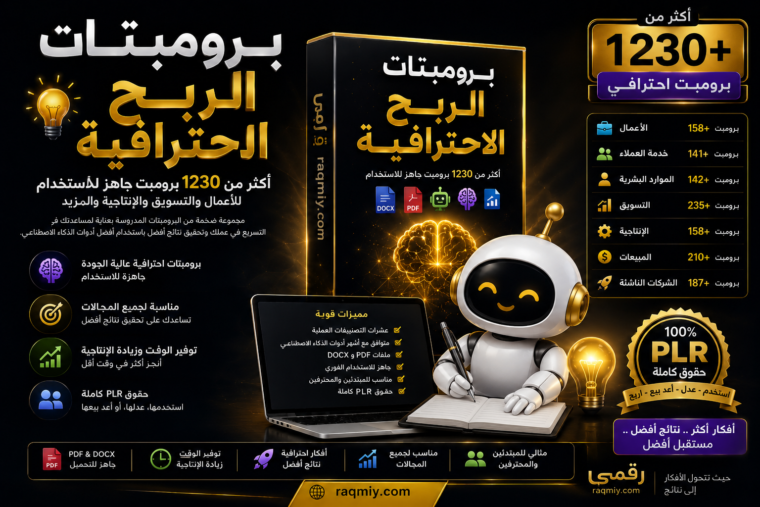 أكثر من 1230 برومبت ذكاء اصطناعي للأعمال والتسويق