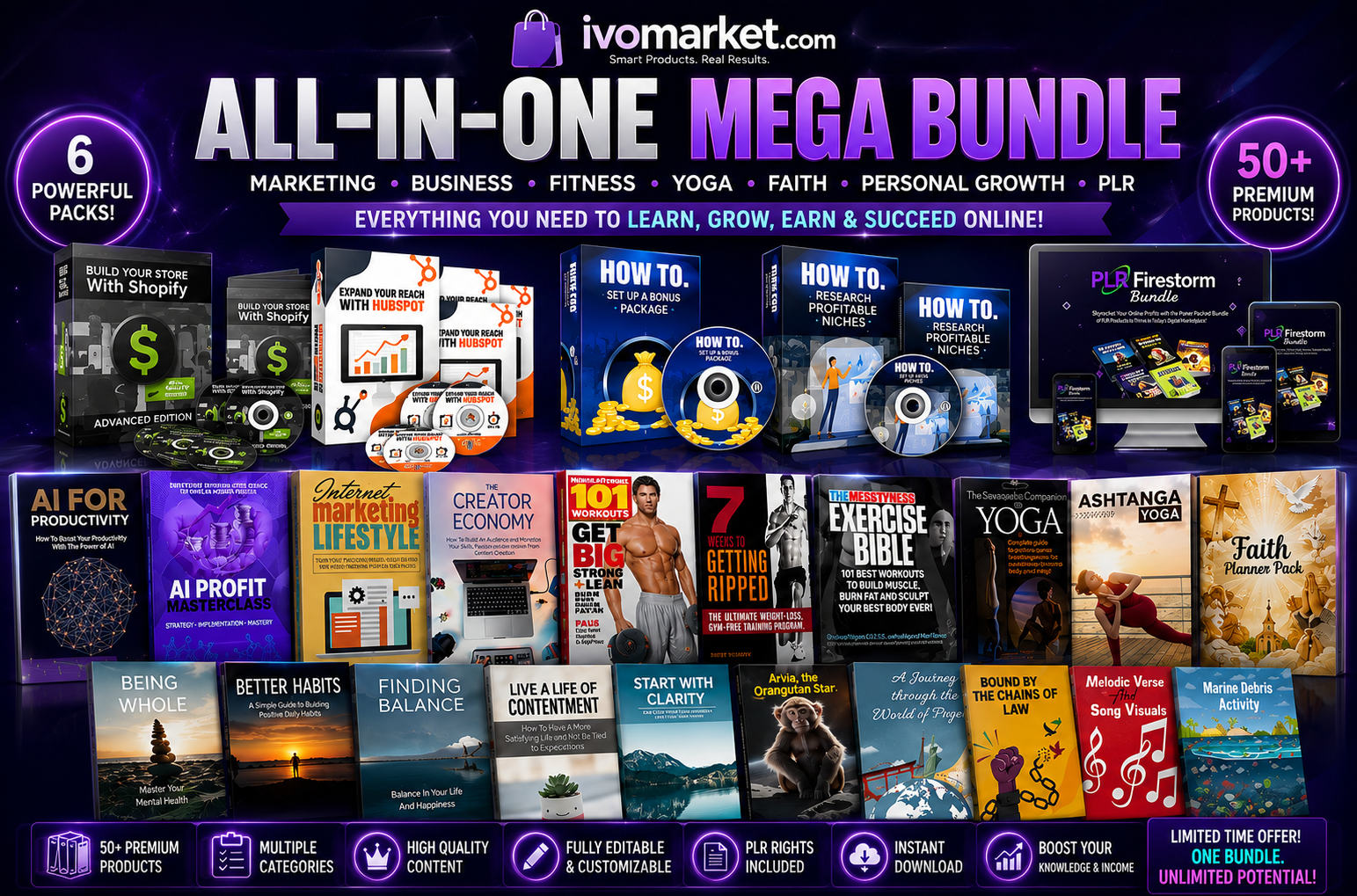 PLR Firestorm Bundle – 50 Premium PLR eBooks with Full Rights