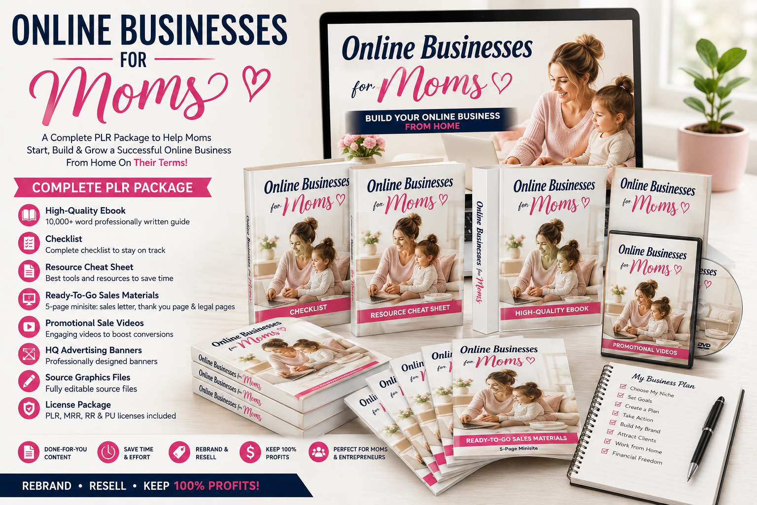 Online Business for Moms PLR Package
