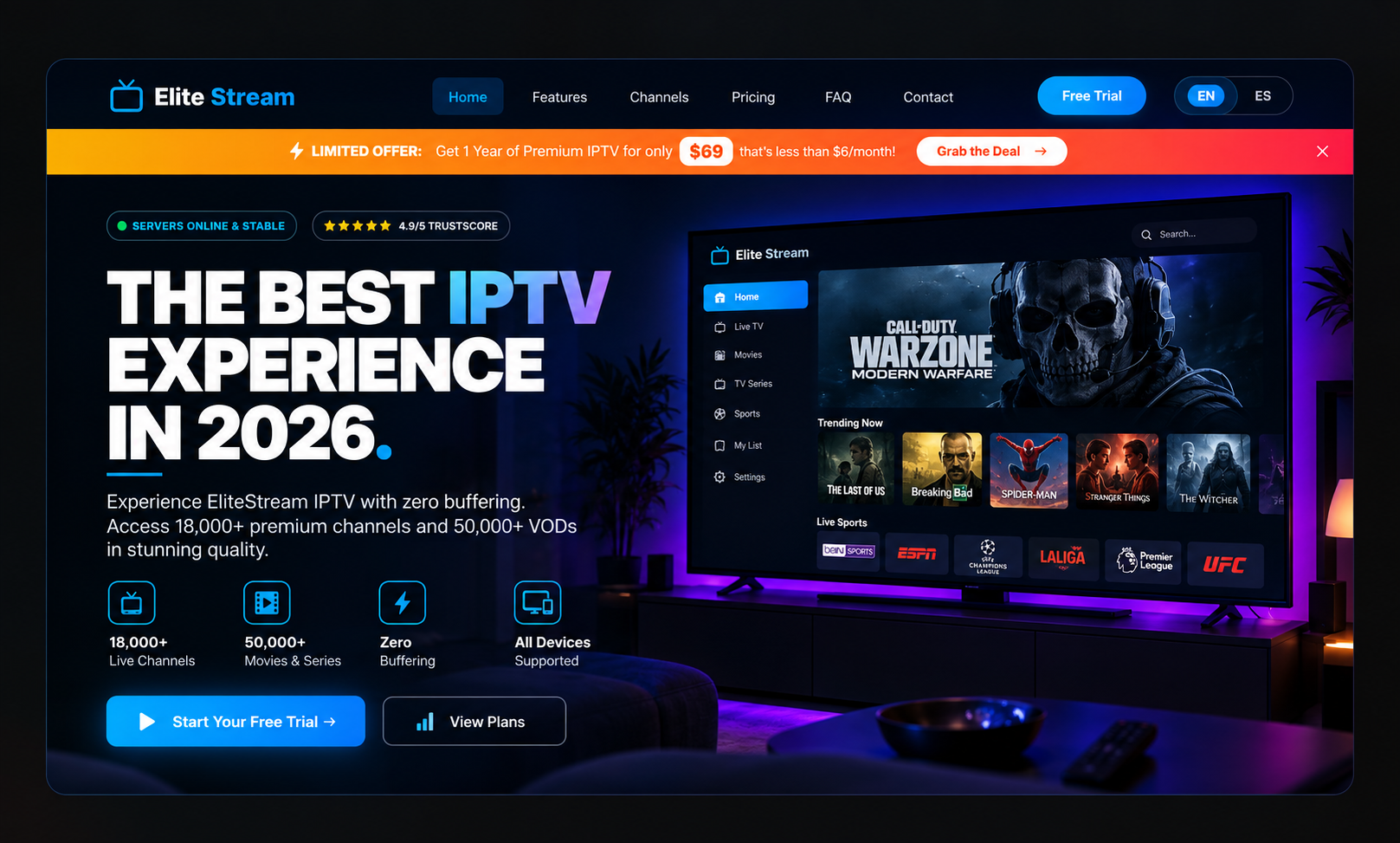 IPTV subscription service