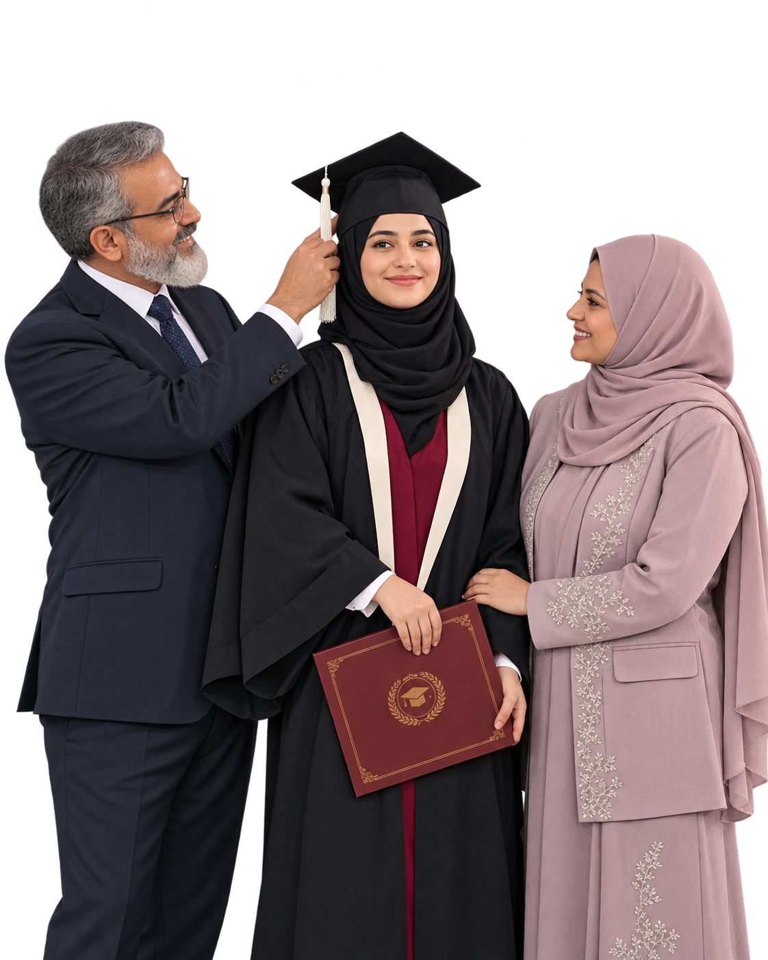Medical Student with Parents - The Career Advisors Students and parents guided by The Career Advisors for MBBS abroad admissions