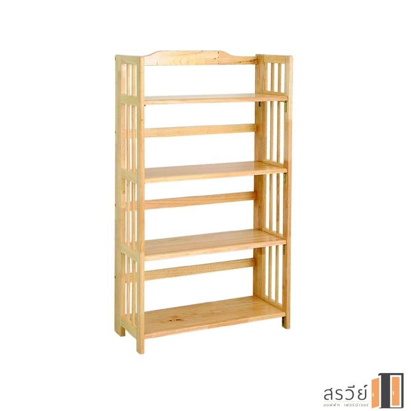 ชั้นวางของไม้ยางพารา 4 ชั้น SR รุ่น BOOK-4