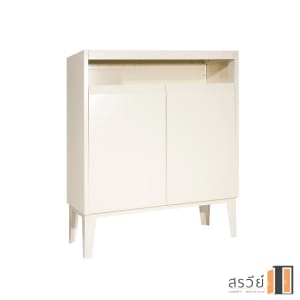 ตู้วางทีวี KIOSK รุ่น SLK-02 สีขาวครีม