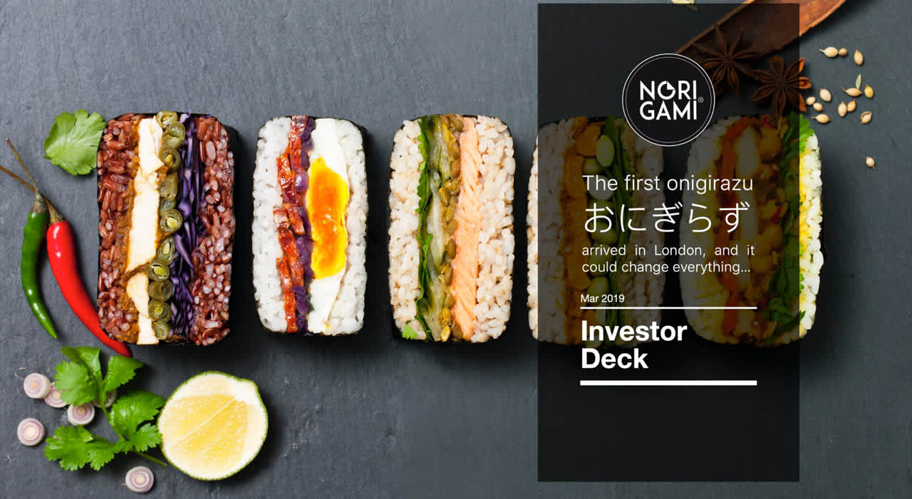 Norigami: Designing an Engaging Investor Pitch Deck for a Food Startup that closed the deal.