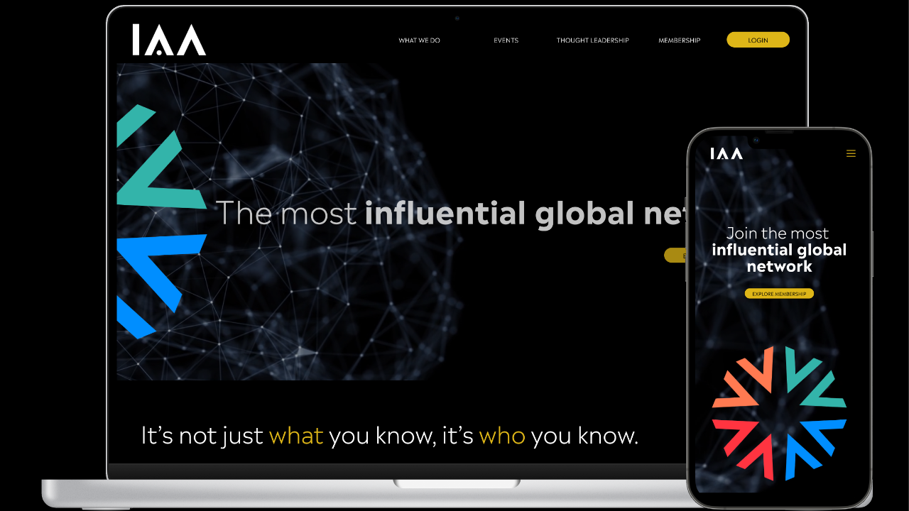 IAA: Designing a new homepage for high-level marketing community event producers