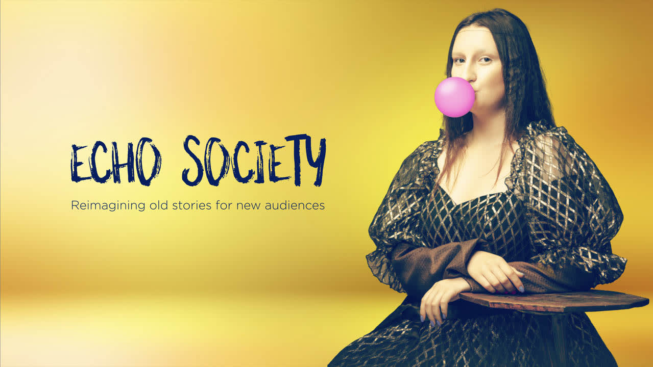 Investor pitch deck design sample: Echo Society cover slide