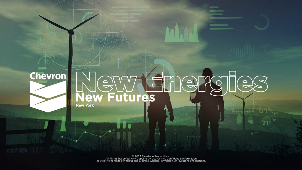 Executive presentation design — Chevron New Energies strategic narrative