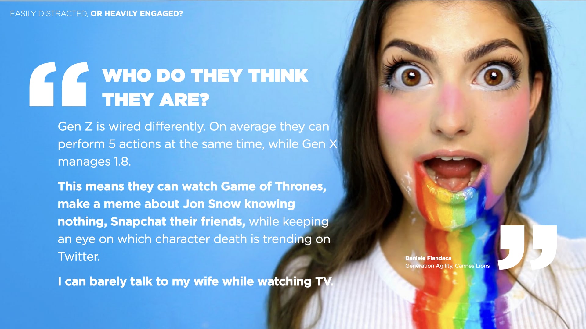 Chevron New Energies, slide reading Who do they think they are, about how Gen Z is wired differently