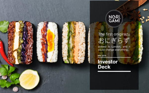 Norigami — Designing an Engaging Investor Pitch Deck for a Food Startup that closed the deal.