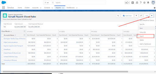 How To Export Salesforce Reports To Excel