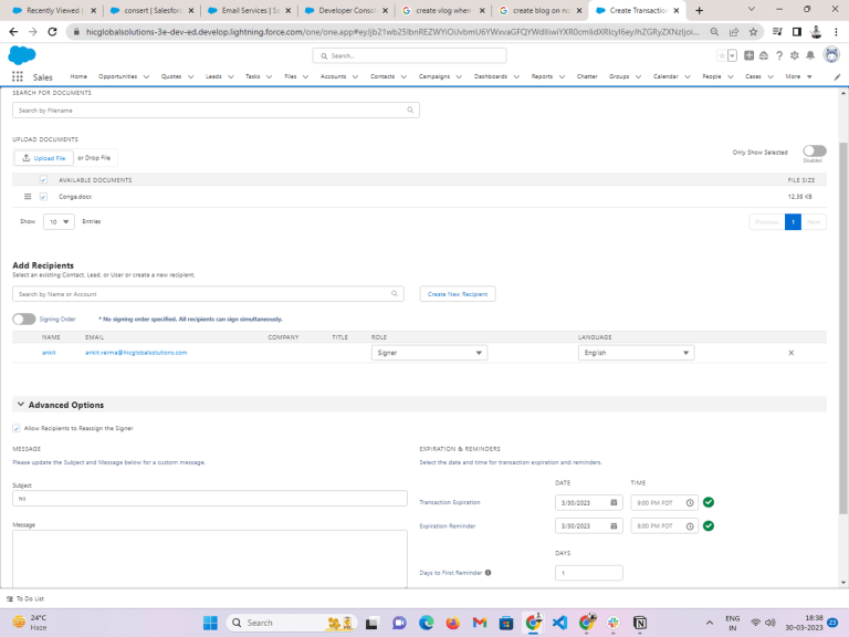 Conga Sign Routing Screen How to Update Opportunity StageName Closed-Won when Conga e-sign ...