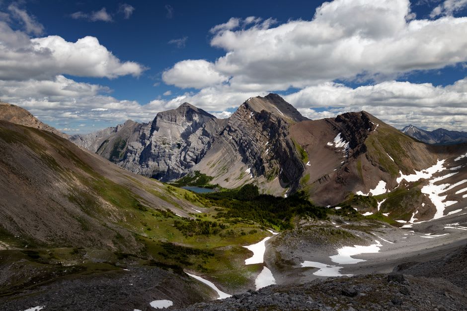 Mount Kidd rising above the turquoise waters of the Kananaskis River, the valley nearly empty of other visitors